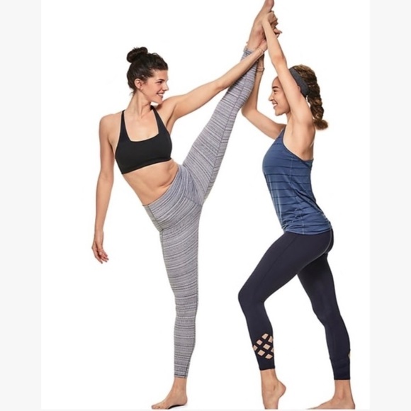 ATHLETA Chaturanga Jacquard Tight Gray Size Small - Picture 2 of 11